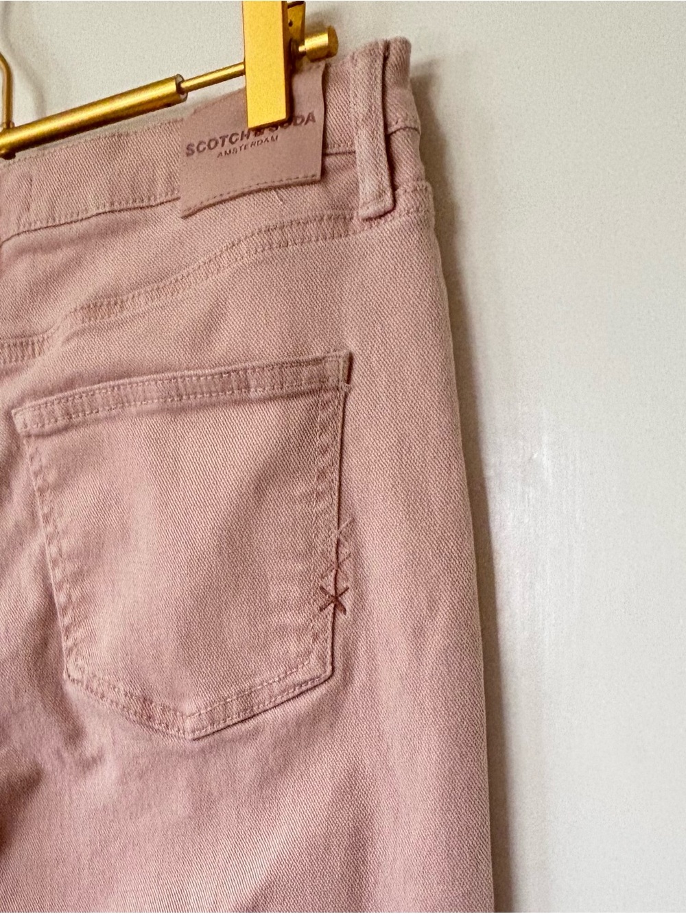 Scotch & Soda| Zalmroze Straight Leg High Waist Denim Jeans Rose-gold Pink Sz 4 - Picture 6 of 9